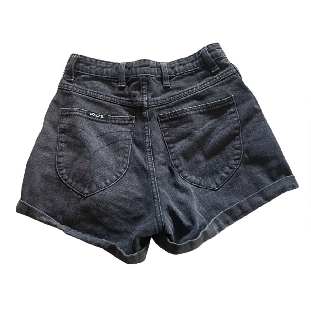 Rolla’s Dusters High Rise Relaxed Denim Shorts | Charcoal/Washed Black | Size 24 - Picture 3 of 5